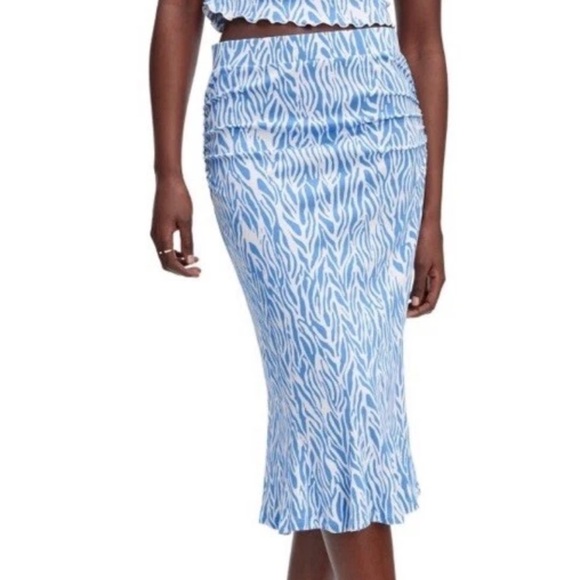 Diane Von Furstenberg for Taget Dresses & Skirts - Diane Von Furstenberg for Target Blue and White Sea Twig A-Line Midi Skirt